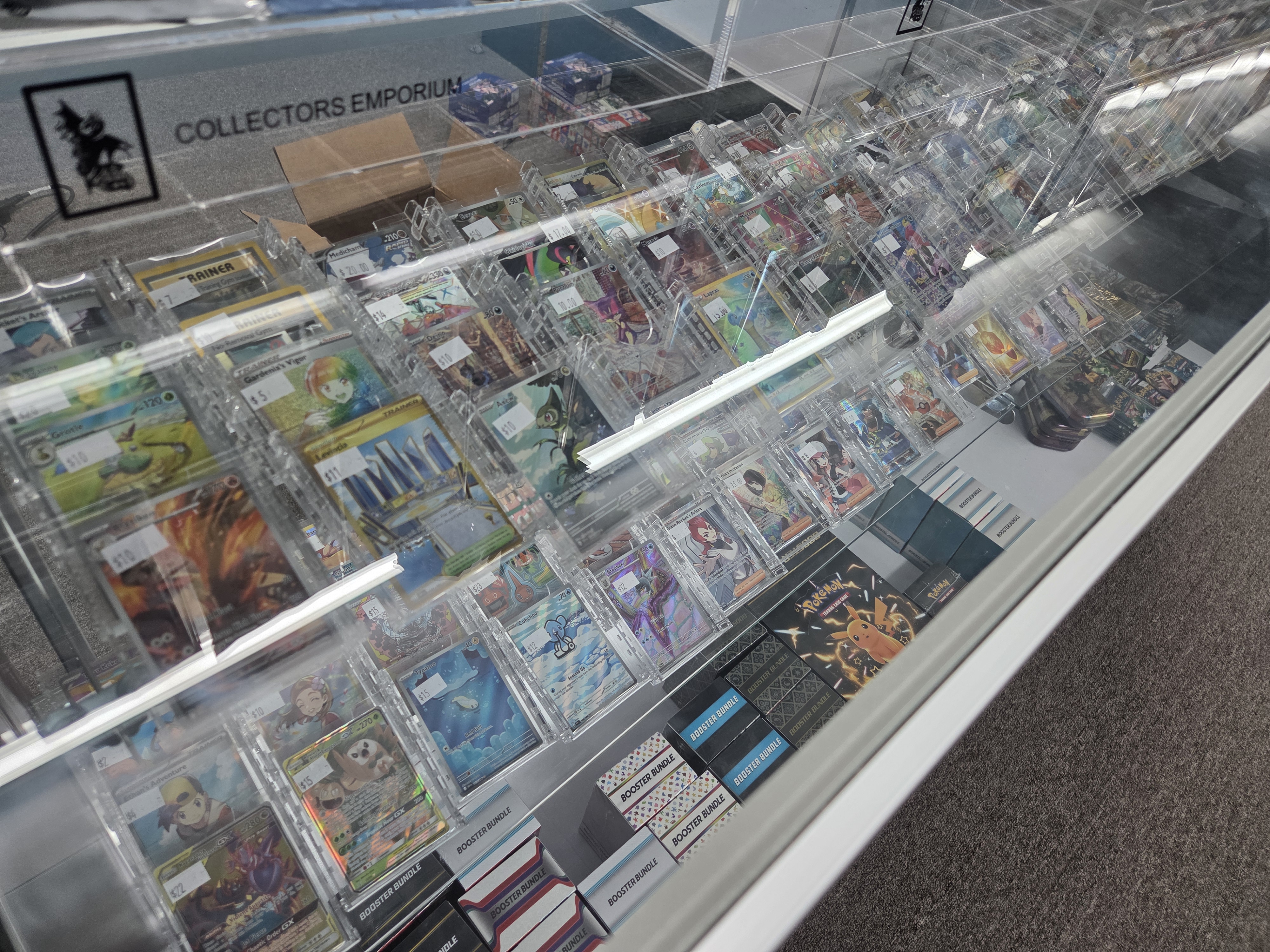 Card singles on display