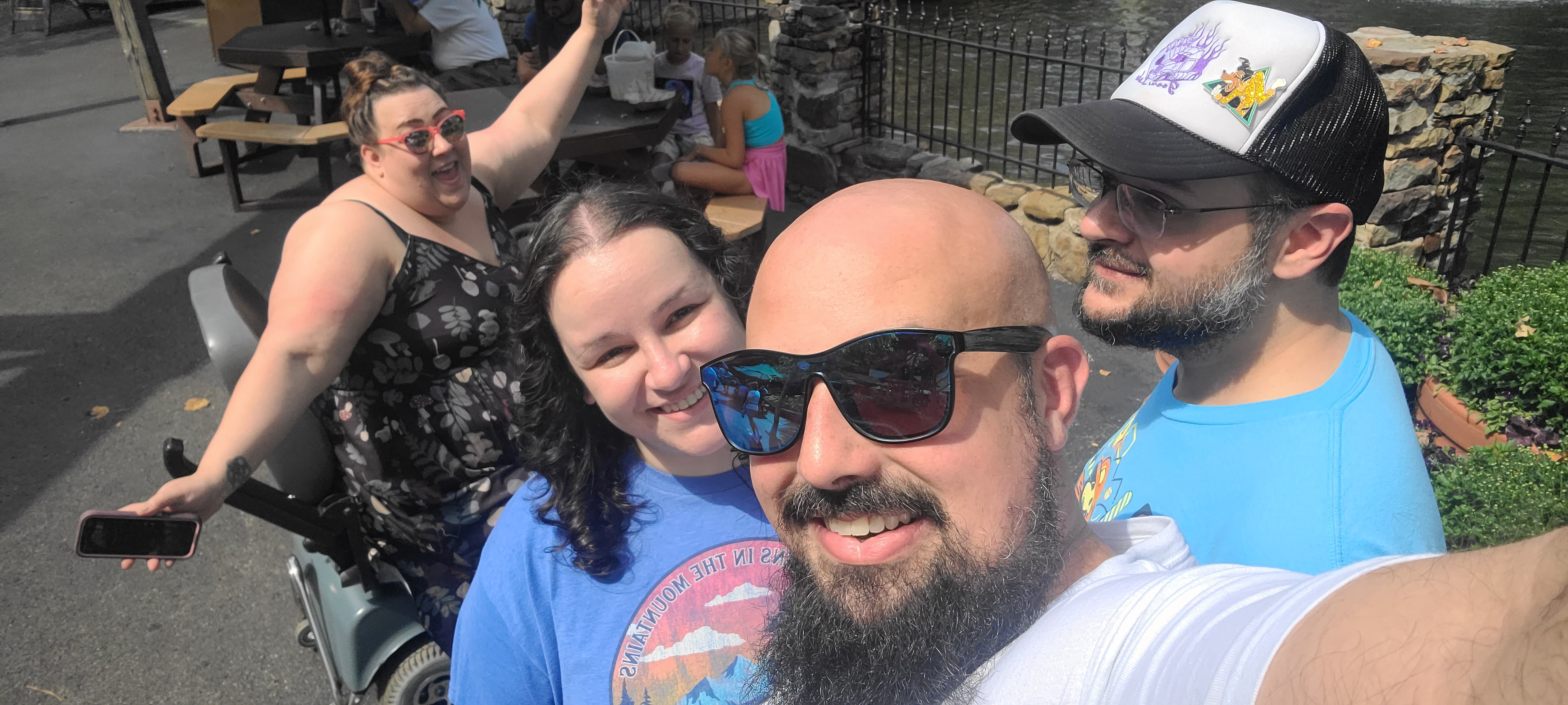 Myself and friends taking a break at Dollywood
